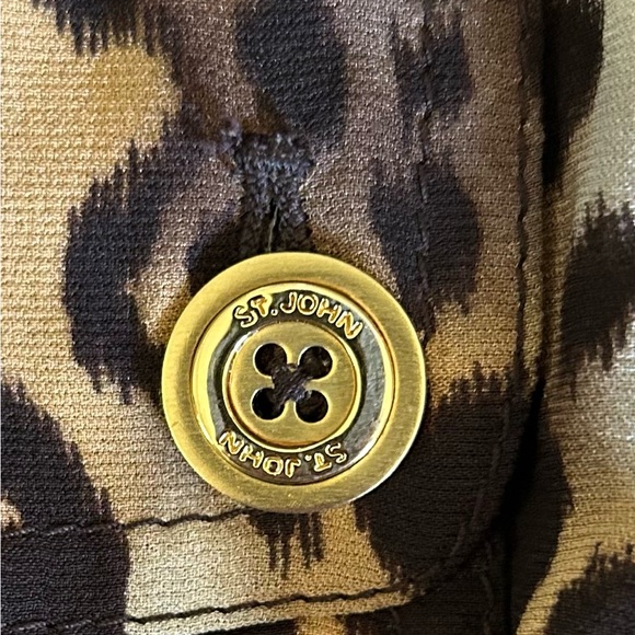 St. John Semi Sheer Leopard Print Jacket - Picture 9 of 12